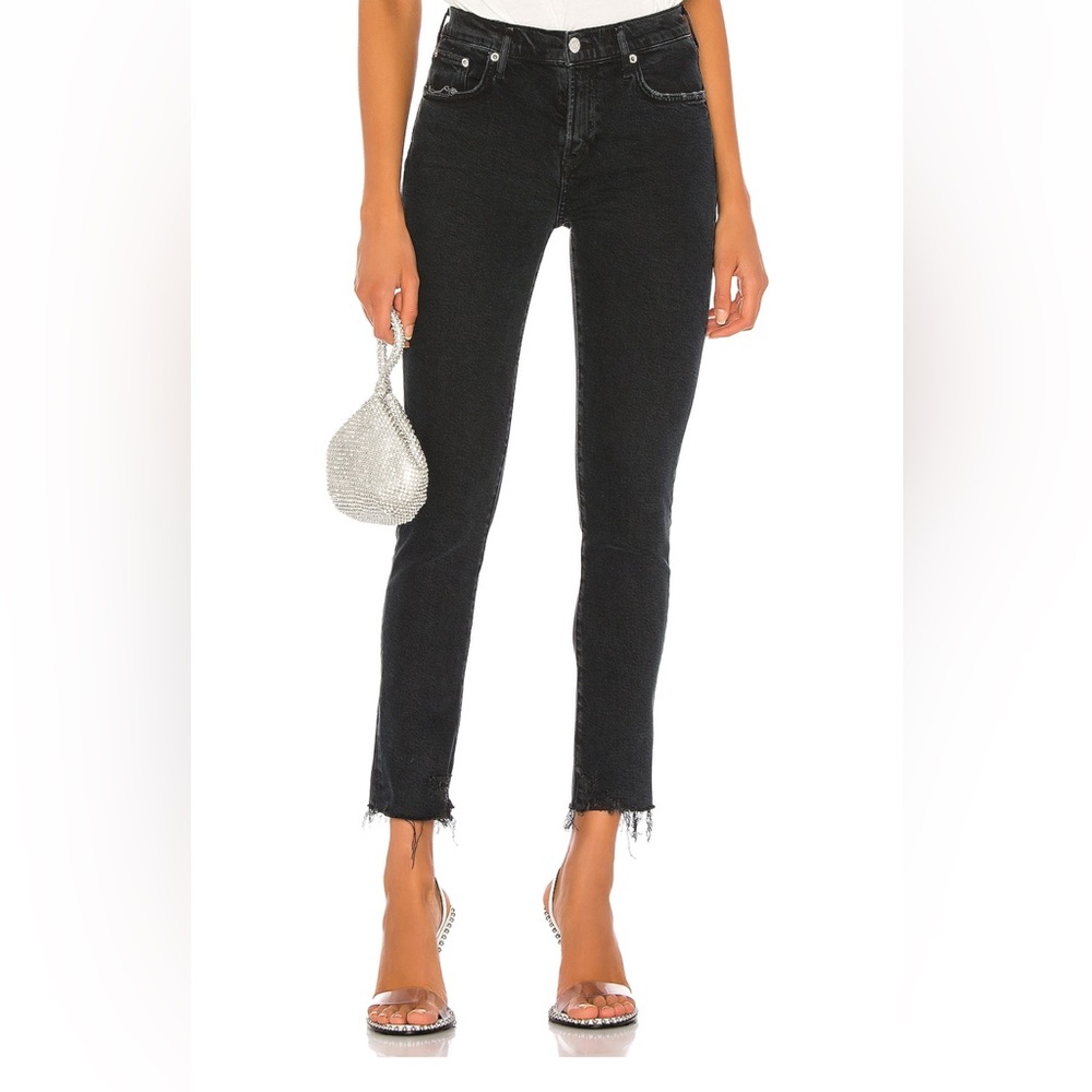 AGOLDE Toni Black Jeans Revolve